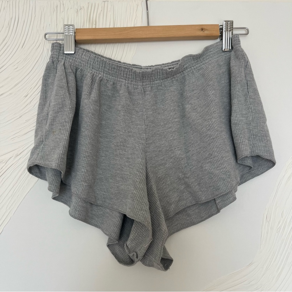Brandy Melville grey rubbed sleep shorts